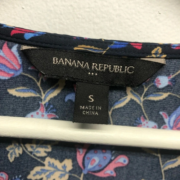 Banana Republic Floral Mini Dress with Balloon Sleeves Size Small - Picture 4 of 6